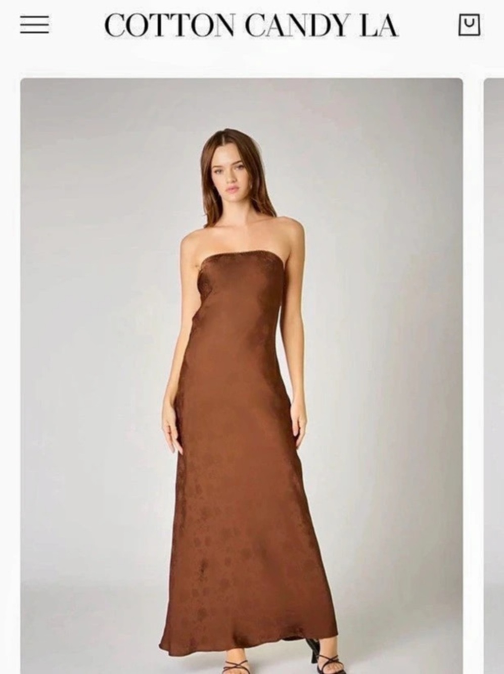 Stolen Hearts Floral Maxi Dress in Brown Size Large